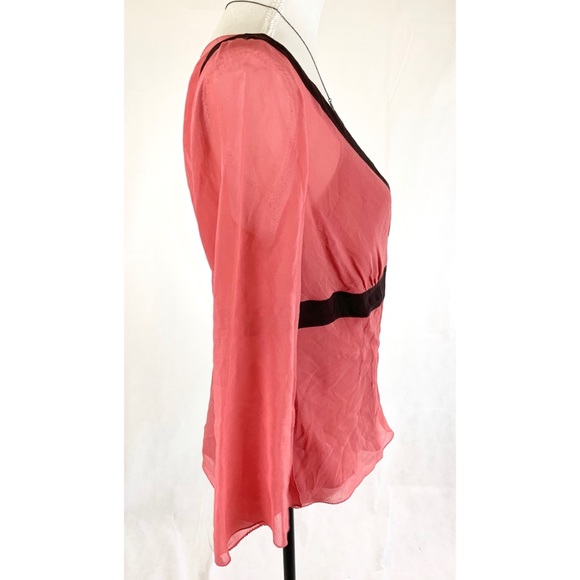 NWT STUDIO M Silk 3/4 Sleeve Blouse & Cami - Picture 2 of 4
